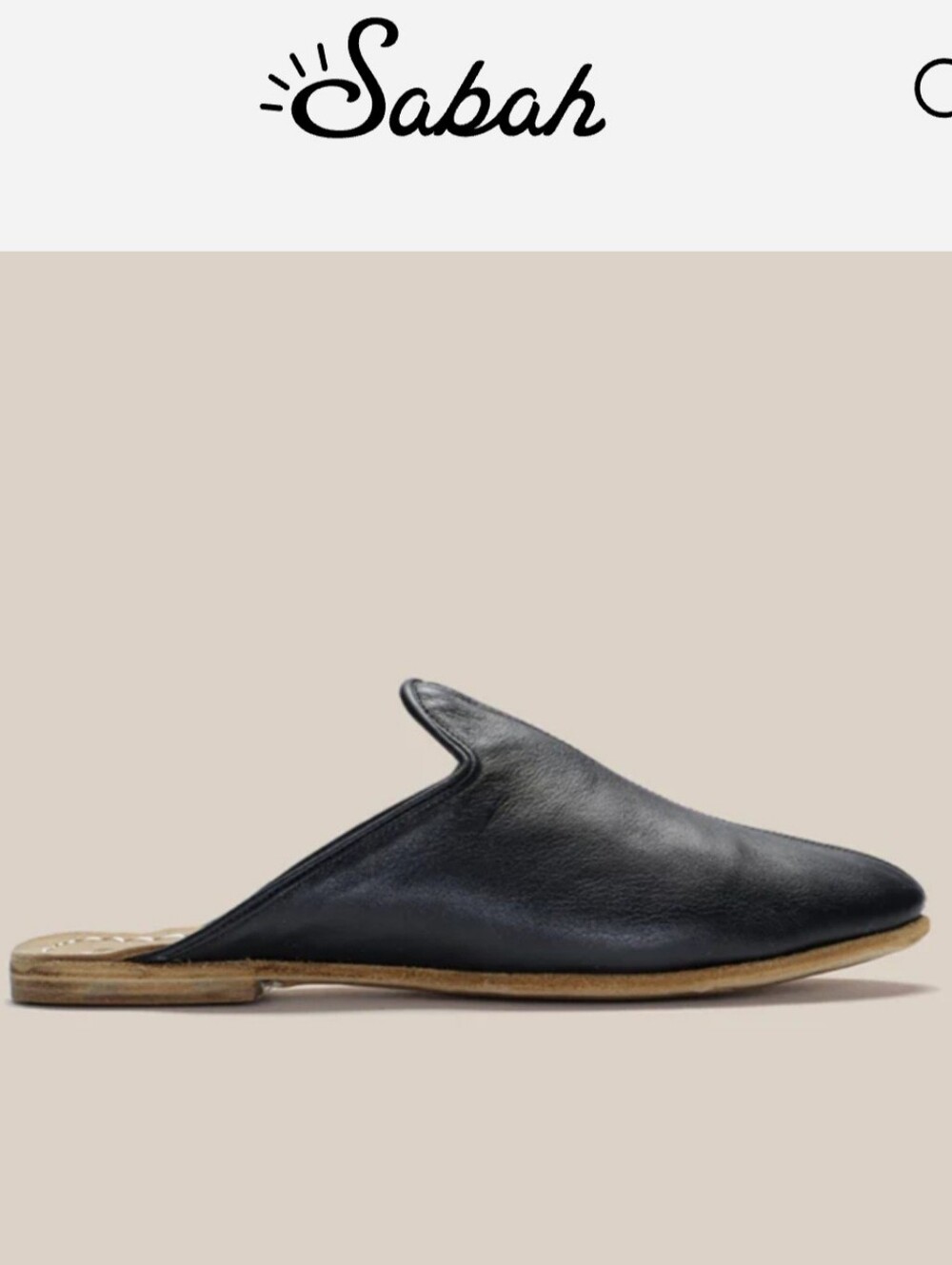Sabah Glove Black Slip On Mules